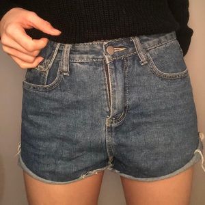 High waist Jean shorts